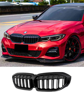 BM G20 DOUBLE SLAT GLOSS BLACK KIDNEY GRILLS PRE-LCI (non oem)