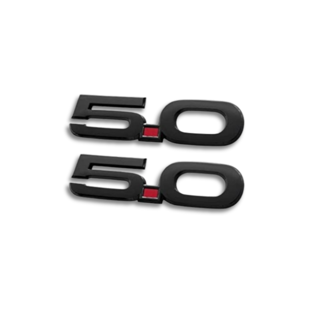 MUSTANG 5.0 BLACK FENDER BADGE (non oem)