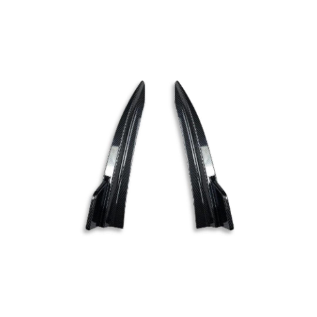 BM F30 GLOSS BLACK REAR SPLITTERS (non oem)