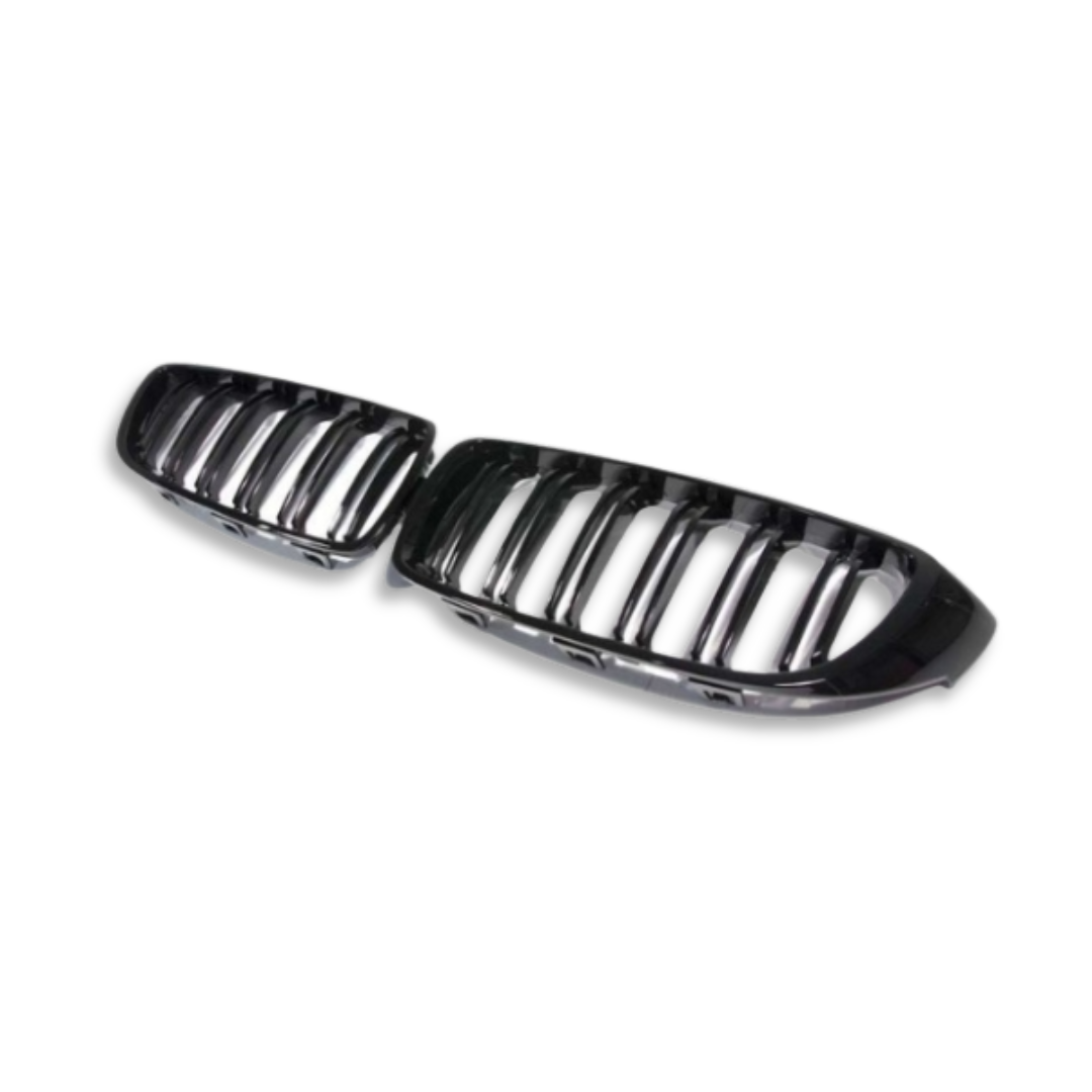 BM F32/F33 DOUBLE SLAT GLOSS BLACK KIDNEY GRILLS (non oem)