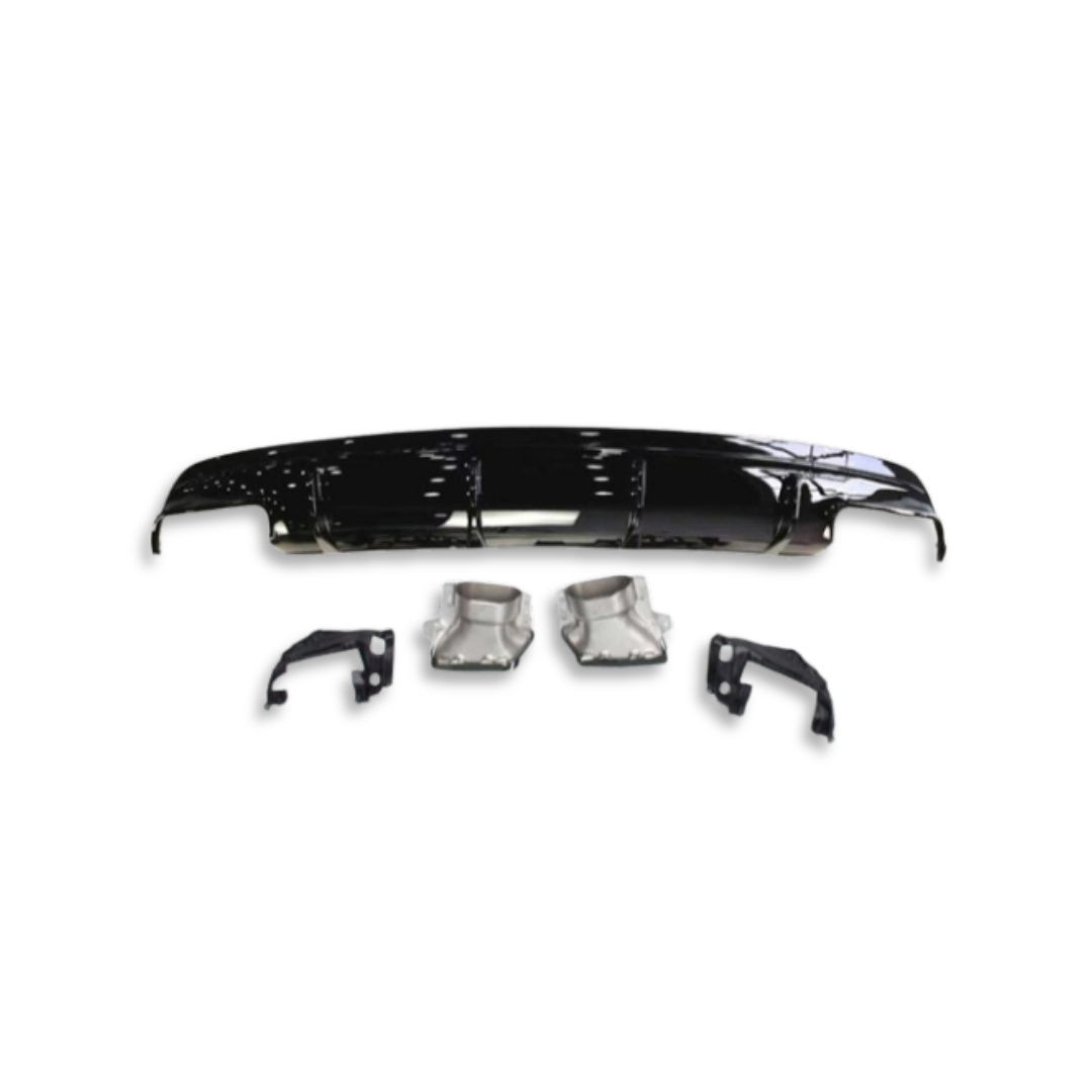 MERC W117 CLA GLOSS BLACK REAR DIFFUSER (non oem)