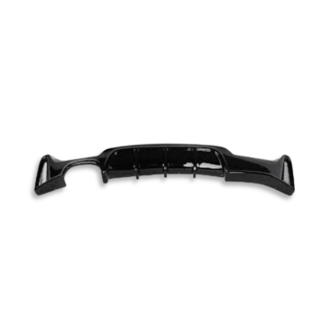 BM F32/F33 GLOSS BLACK REAR DIFFUSER SINGLE OUTLET EXHAUST (non oem)