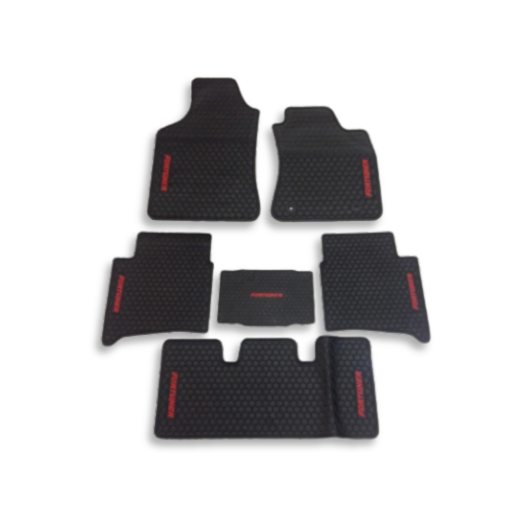 TOYOTA FORRTUNER RUBBER MATS 6 PIECE (non oem)
