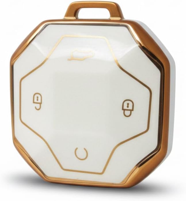 JETOUR T2 KEY CASE COVER - WHITE & GOLD (non oem)