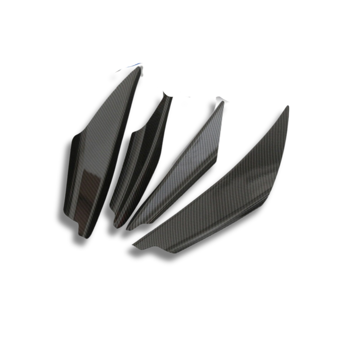 UNIVERSAL BUMPER CANARDS- CARBON LOOK - 4 PIECE - LARGE