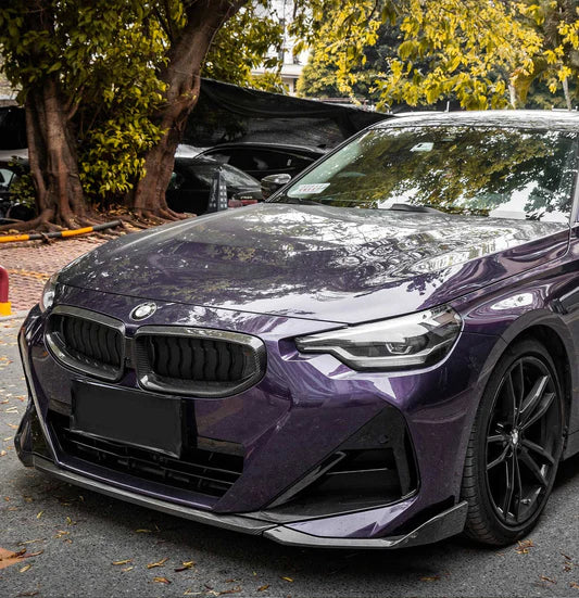 BM G42 2-SERIES MP STYLE FRONT LIP SPOILER GLOSS BLACK 3PC (non oem)