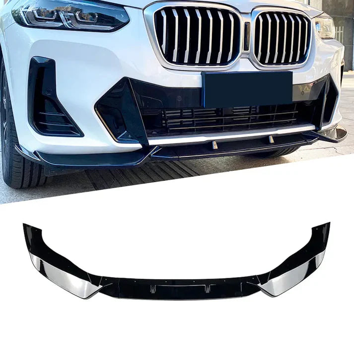 BM X3 G01 LCI Facelift front lip spoiler – Gloss Black