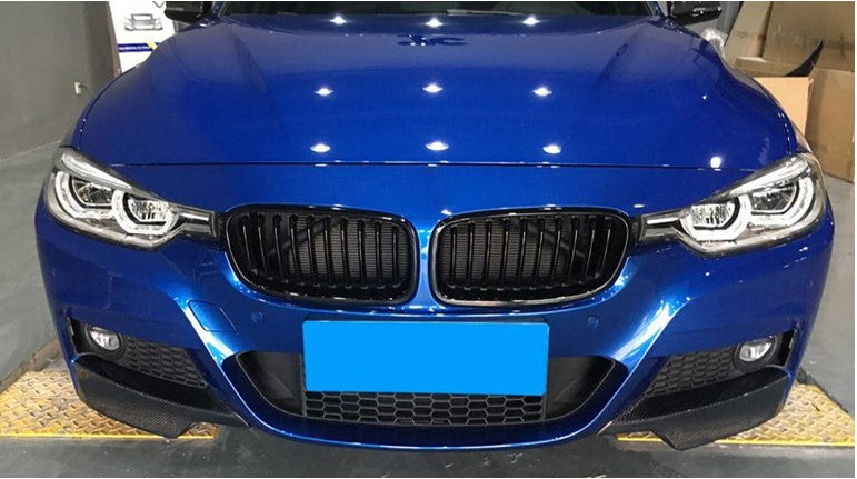 BM F30 CARBON FIBRE FRONT BUMPER SPLITTERS (non oem)