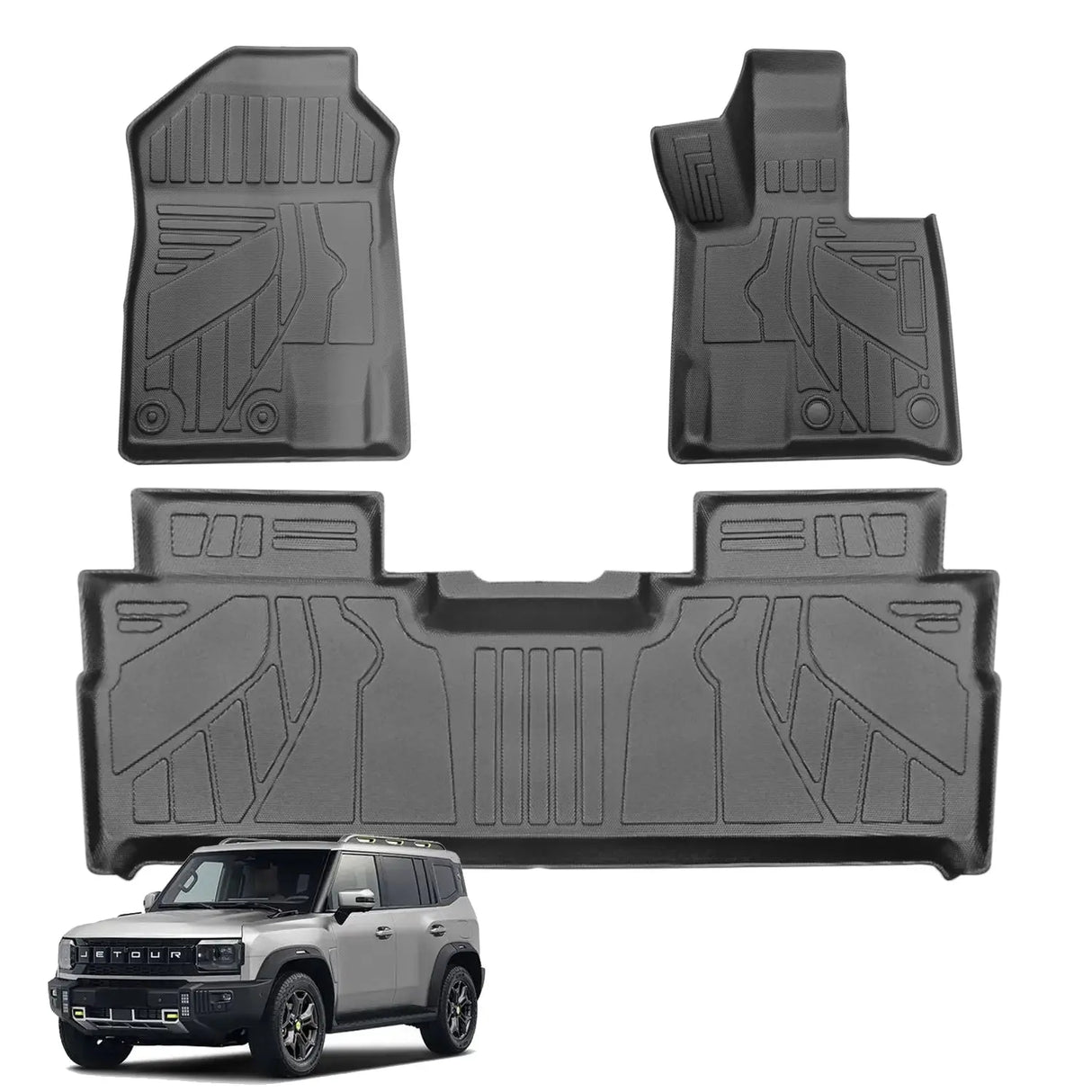 JETOUR T2 MOULDED RUBBER FLOOR MATS 3D - SET OF 3 (non oem)