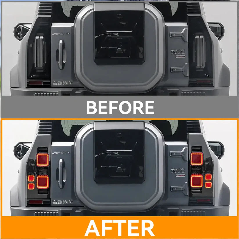JETOUR T2 DEFENDER STYLE LED SMOKED TAIL LIGHTS (non oem)