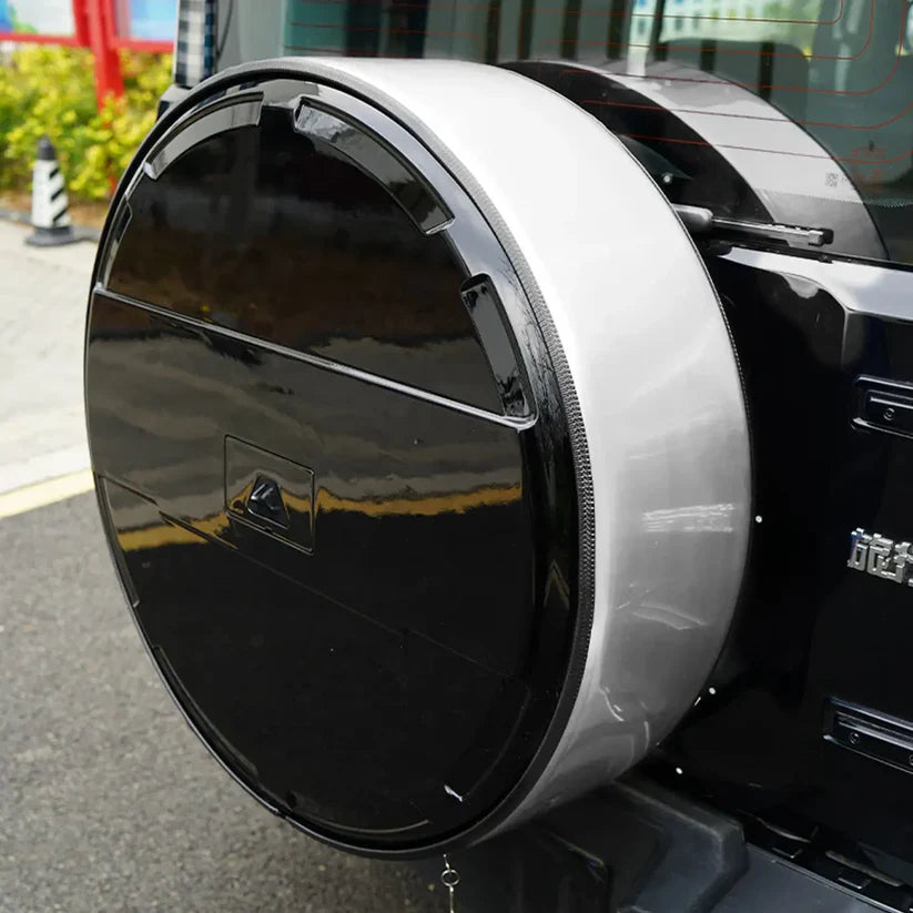 JETOUR T2 STAINLESS STEEL URBAN EDITION SPARE WHEEL COVER WITH LOCK (non oem)