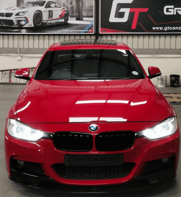 BM F30 M-PERFORMANCE 1PC GLOSS BLACK FRONT LIP SPOILER (non oem)