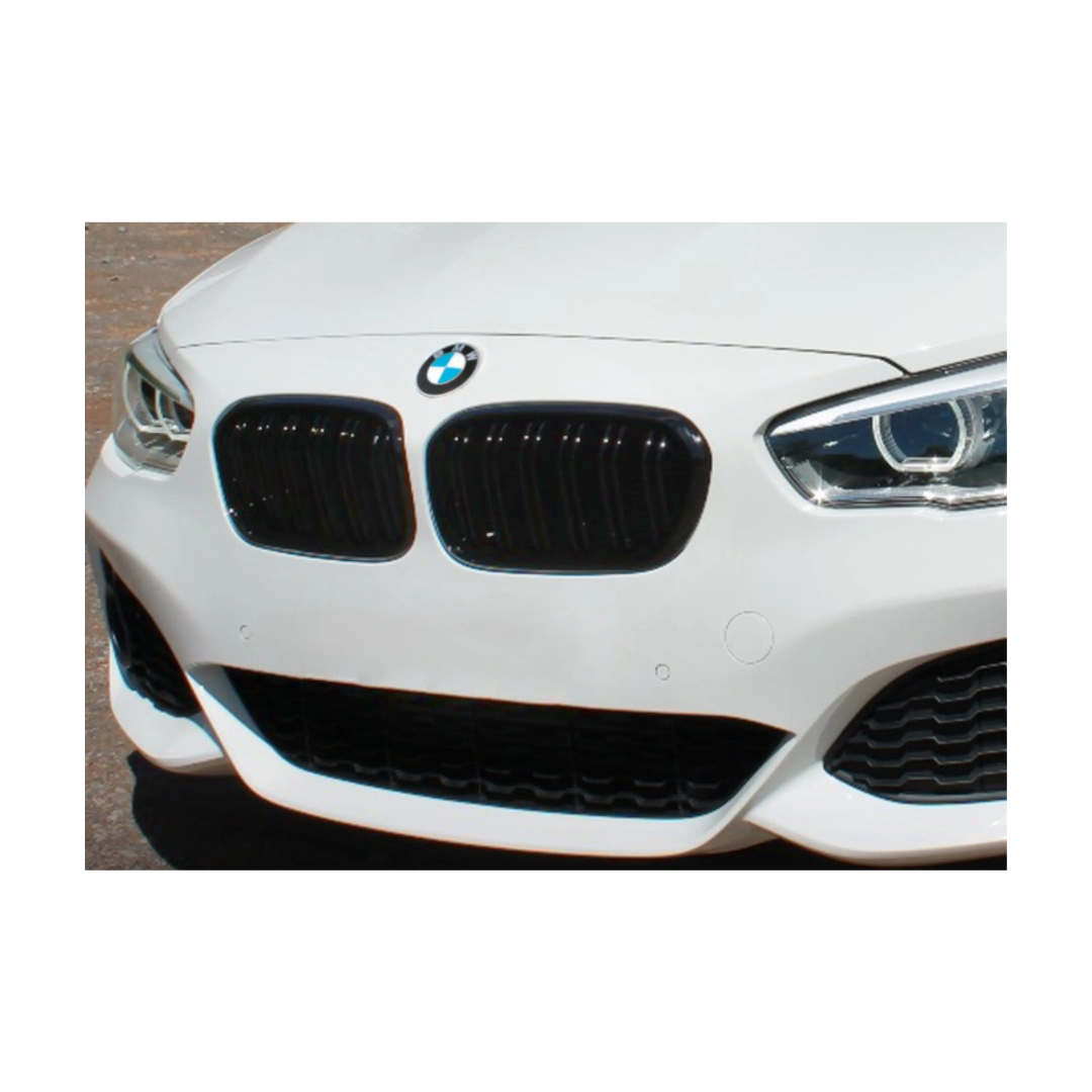 BM F20 LCI DOUBLE SLAT GLOSS BLACK KIDNEY GRILLS (non oem)