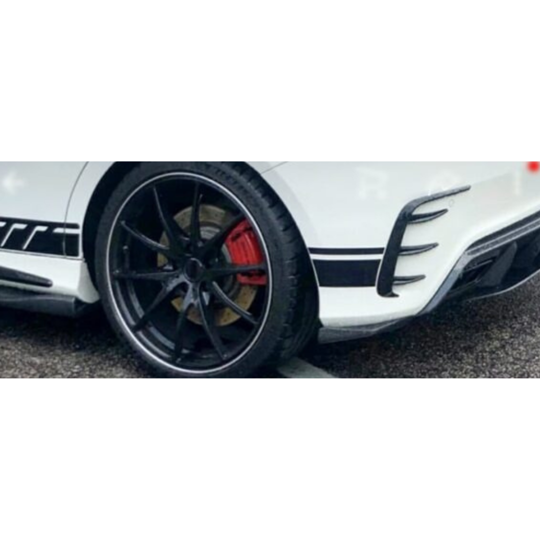 MERC W176 AMG CLAW GLOSS BLACK REAR CANNARDS (non oem)