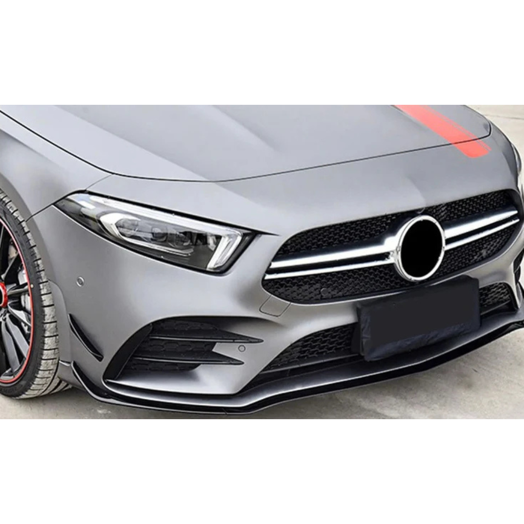 MERC W177 7-PIECE GLOSS BLACK FRONT CANARDS (non oem)