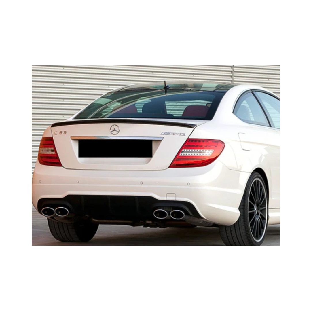 MERC W204 COUPE GLOSS BLACK BOOT SPOILER (non oem)