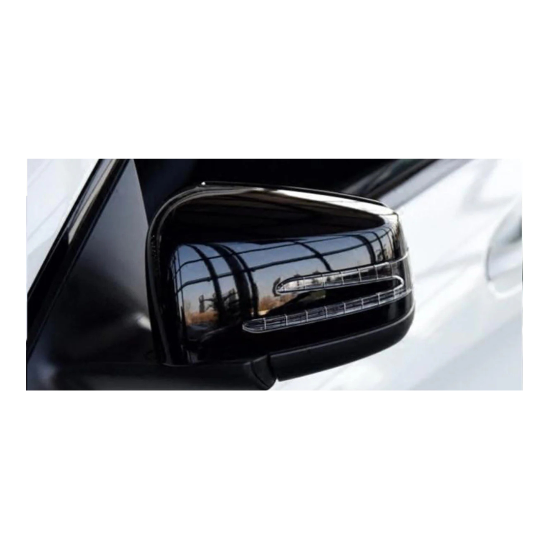 MERC W204 GLOSS BLACK CLIP ON MIRROR COVERS (non oem)