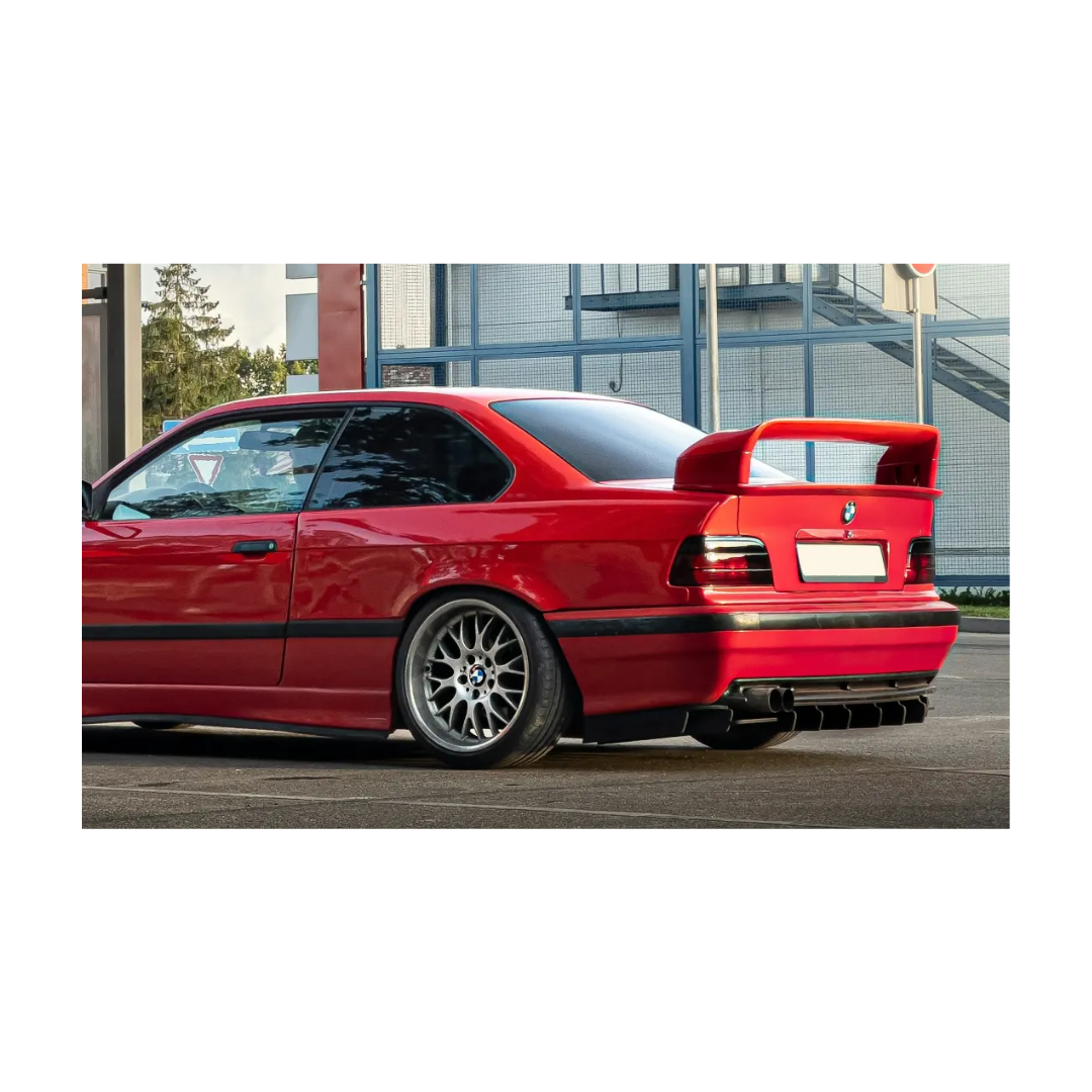 BM E36 GLOSS BLACK GT LTW STYLE REAR WING (non oem)
