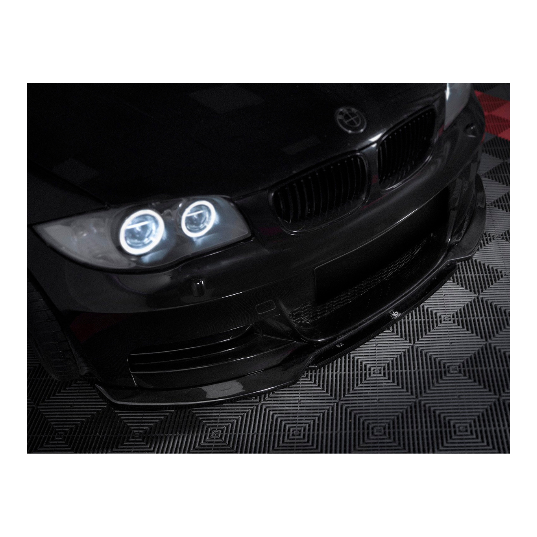 BM E82 MAXTON STYLE 4 PIECE GLOSS BLACK FRONT LIP SPOILER (non oem)