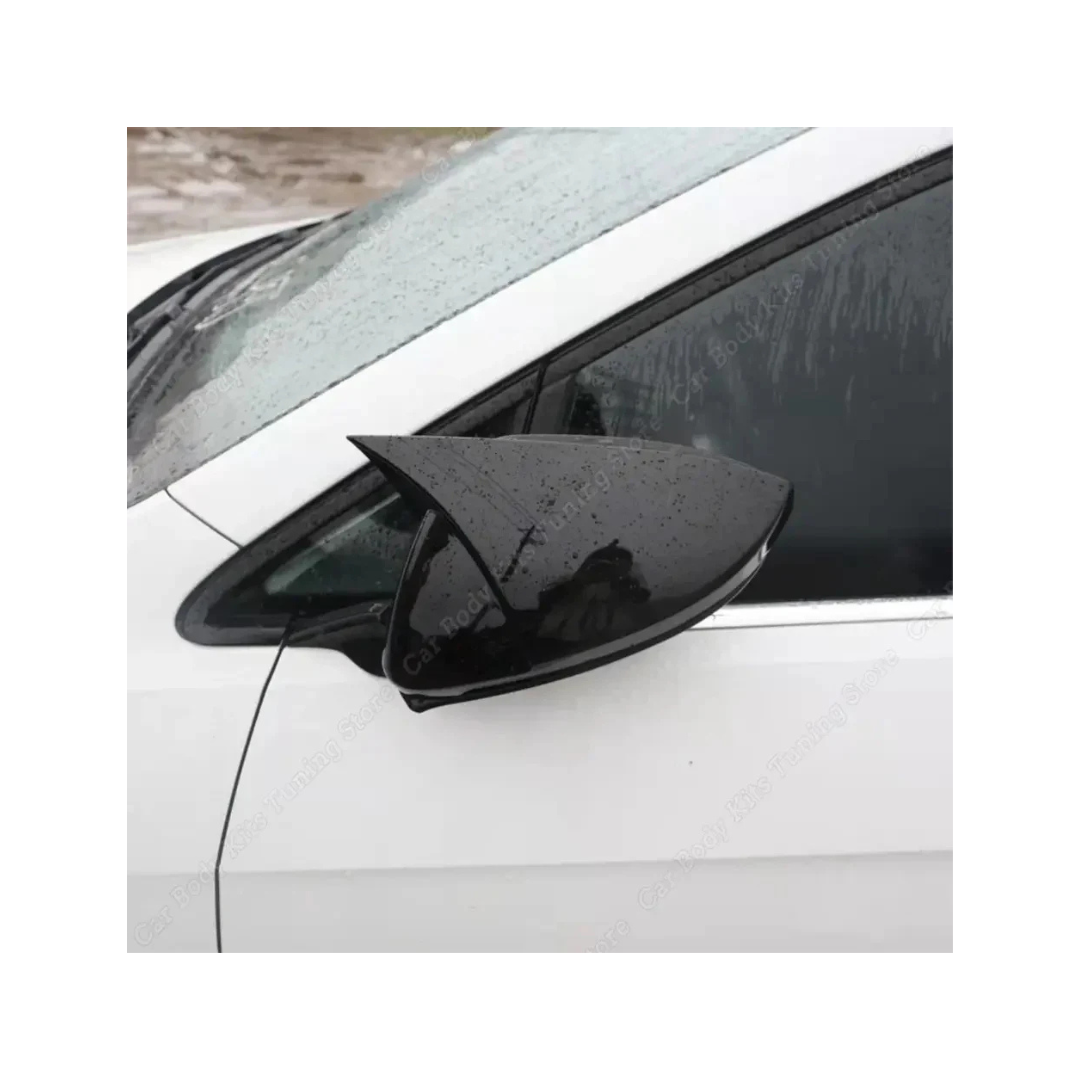 GOLF 7 GLOSS BLACK STICK-ON BATMAN STYLE MIRROR COVERS (non oem)