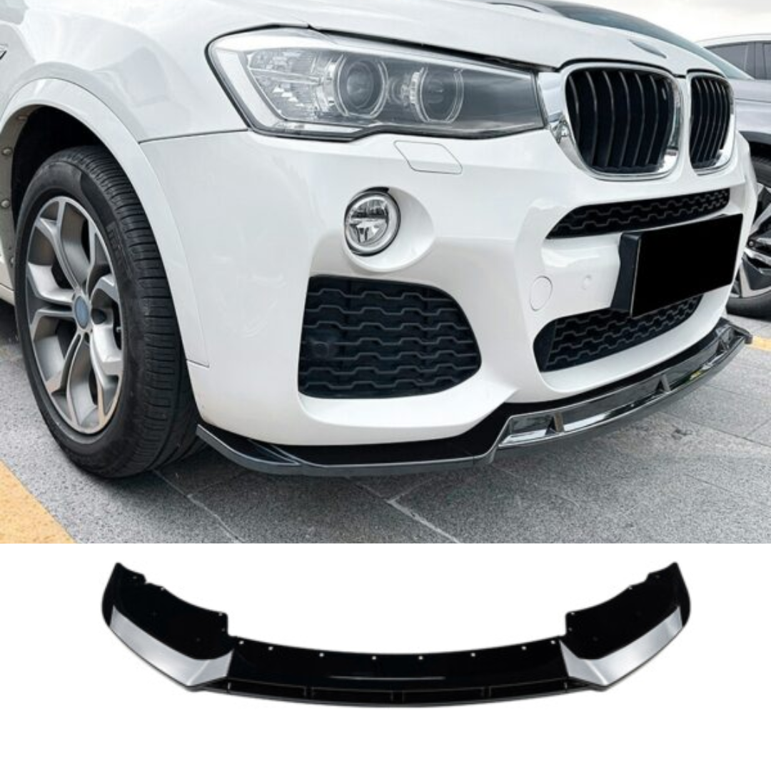 BM F25 X3 FRONT LIP SPOILER GLOSS BLACK - PRE FACE (non oem)