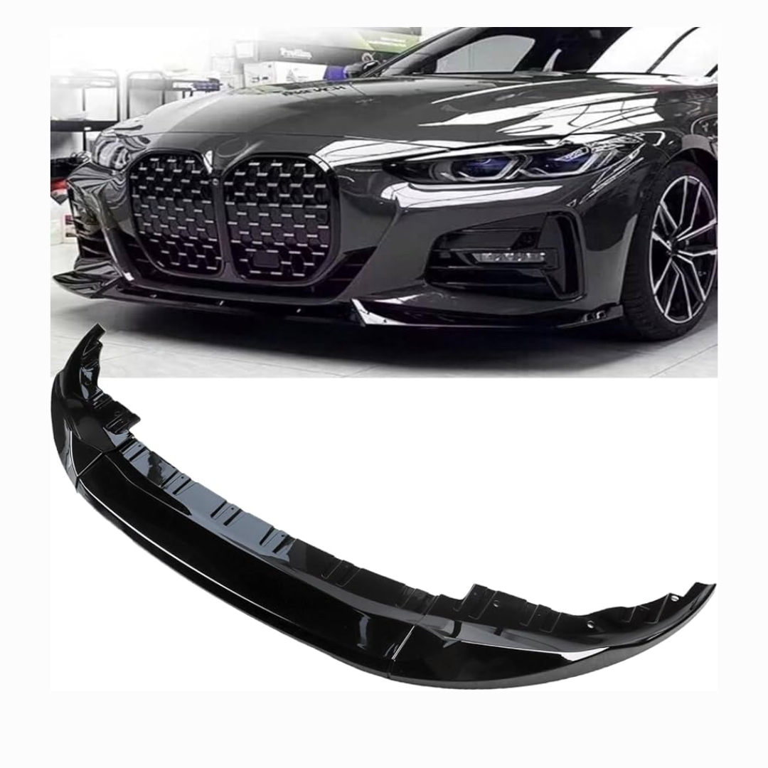 BM G42 4 SERIES - FRONT LIP SPOILER GLOSS BLACK 3PC (non oem)