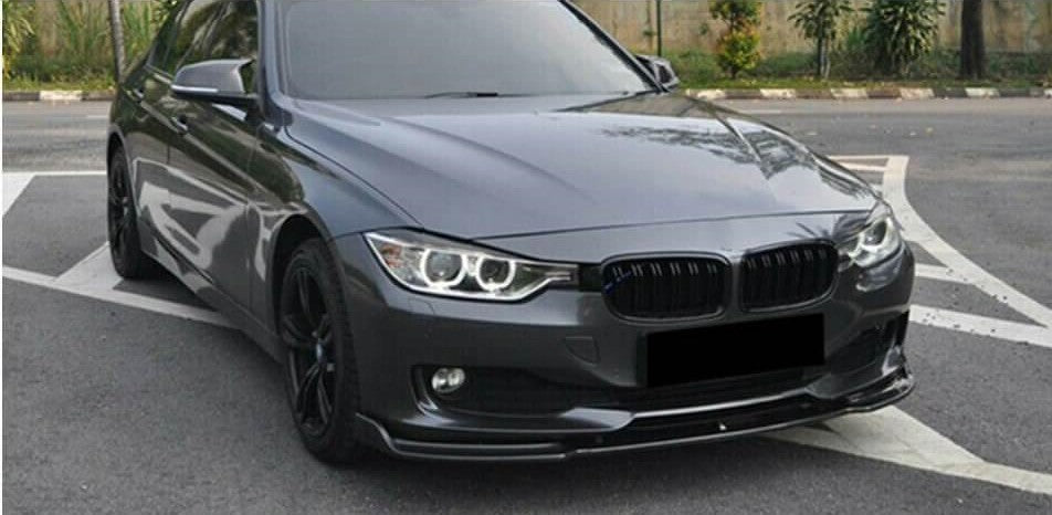 BM F30 SPORT LINE GLOSS BLACK 3 PIECE FRONT LIP SPOILER (non oem)