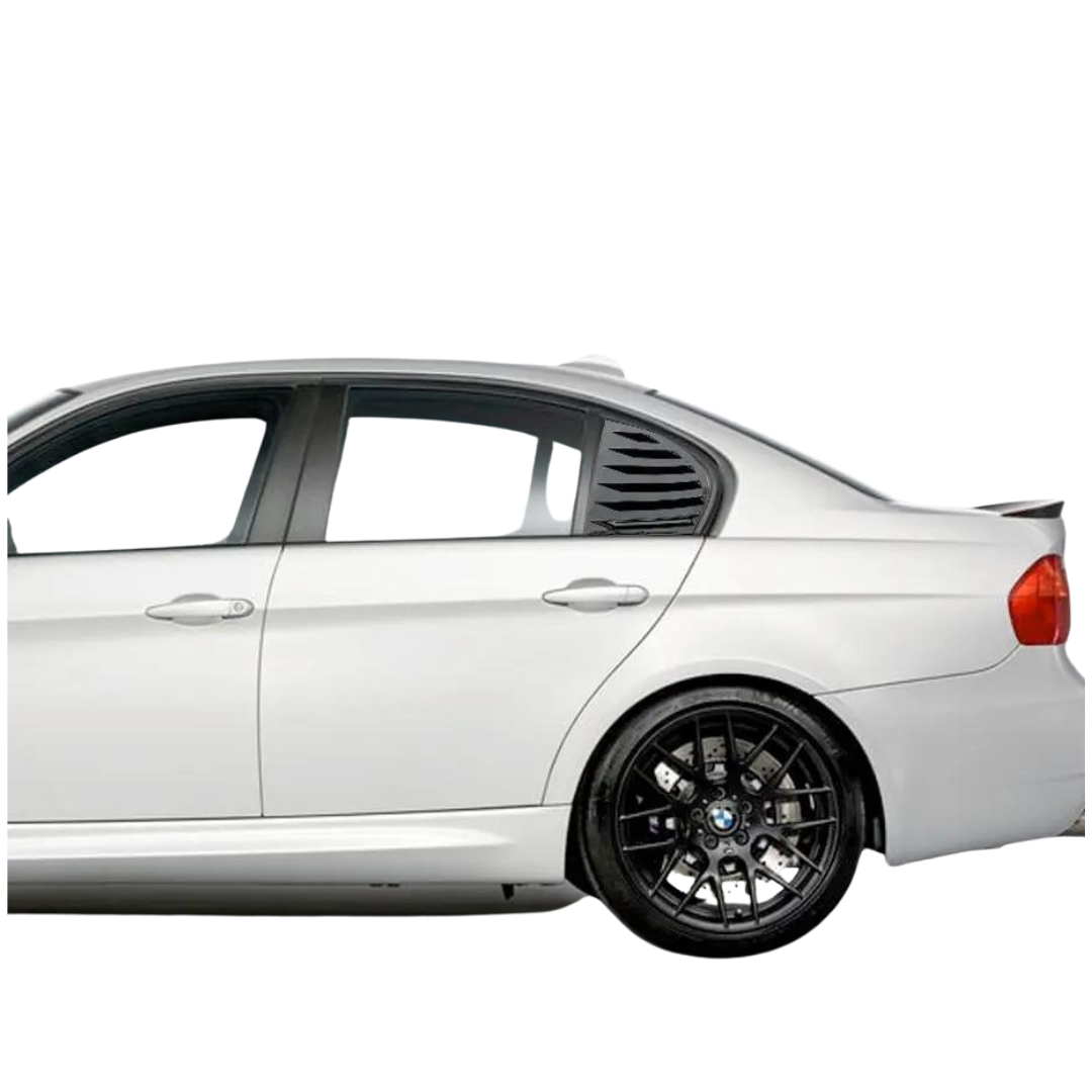BM E90 GLOSS BLACK WINDOW LOUVERS (non oem)