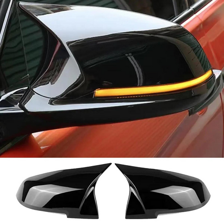 BM F20/F22/F30/F32/F36 M4 STYLE CLIP ON GLOSS BLACK MIRROR COVERS (non oem)