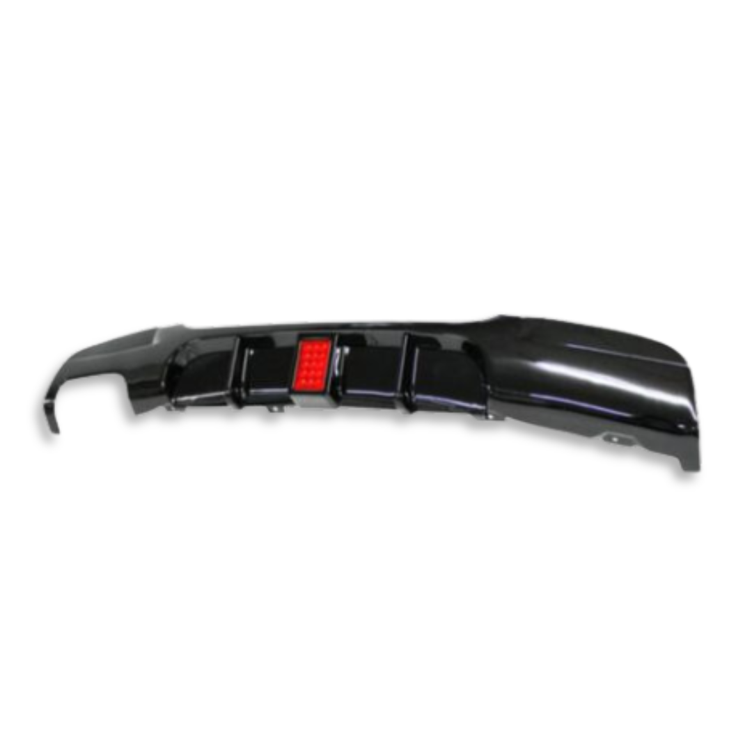 BM E90 SINGLE EXHAUST EXIT F1 INSPIRED L.E.D RAIN LIGHT GLOSS BLACK REAR DIFFUSER (non oem)