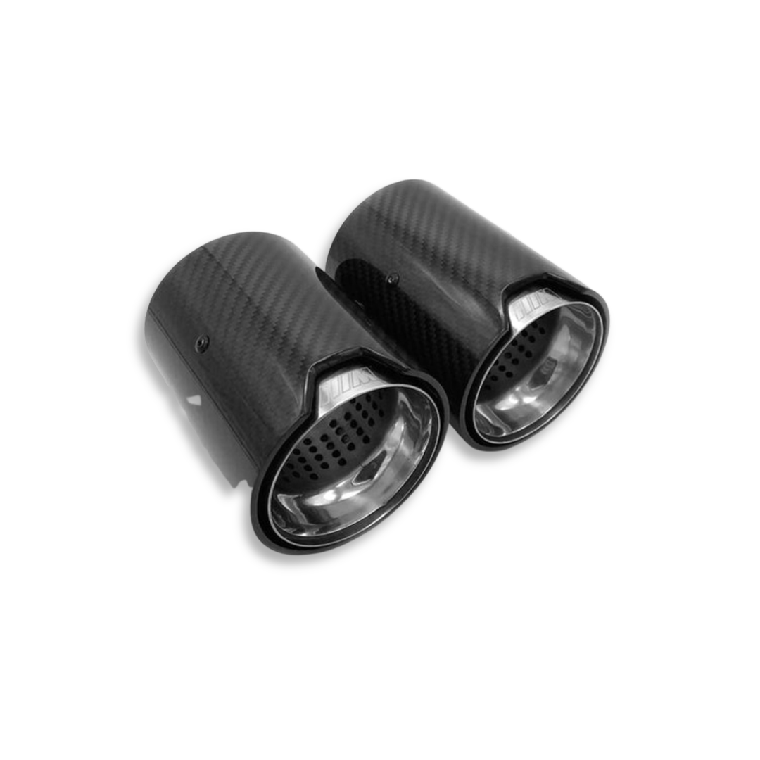 BM CARBON FIBRE-CHROME EXHAUST TIP 70X90 (NON OEM)