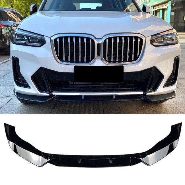 BM X3 G01 LCI Facelift front lip spoiler – Gloss Black
