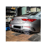 MERC W118 CLA 45 GLOSS BLACK REAR DIFFUSER (non oem)