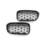 BM F20 LCI DIAMOND GLOSS BLACK KIDNEY GRILLS (non oem)