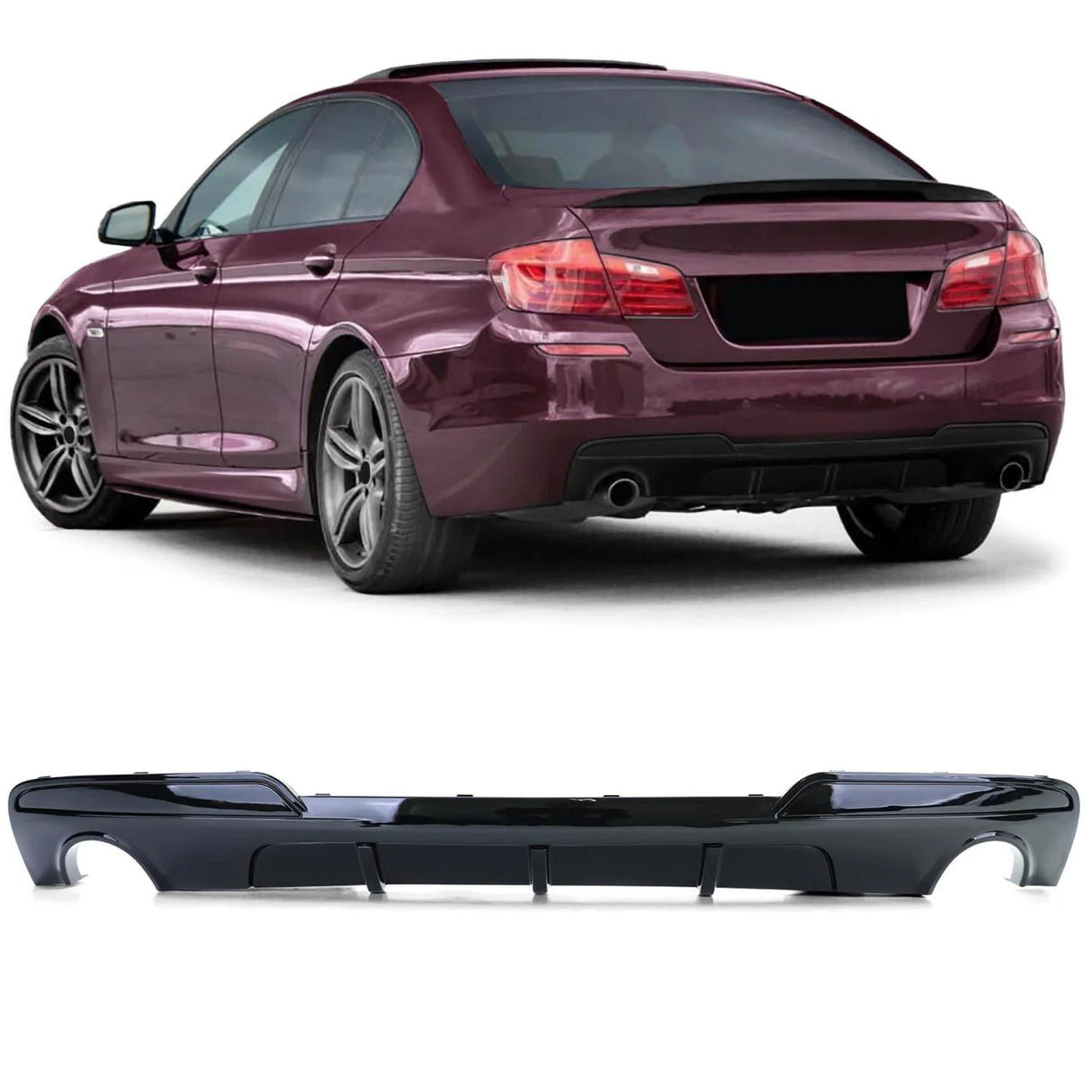 BM F10 GLOSS BLACK REAR DIFFUSER - (NON OEM)