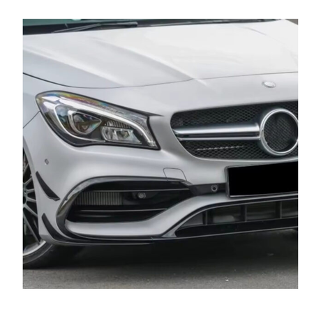 MERC W117 8PC GLOSS BLACK FRONT CANARDS (non oem)