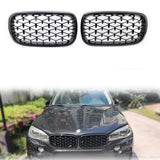 BM F15 DIAMOND GLOSS BLACK KIDNEY GRILLS (non oem)