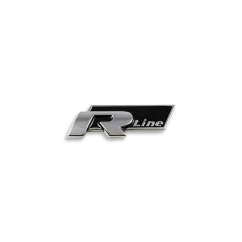 R LINE BADGE BLACK/SILVER (non oem) – Gtconcepts
