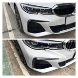 BM G20 GLOSS BLACK FRONT BUMPER CANARDS (non oem)