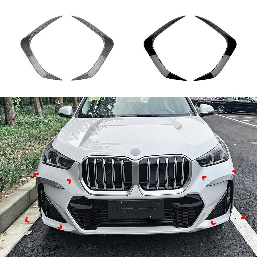 BMW X1 U11 FRONT BUMPER CANARDS - GLOSS BLACK (non oem)