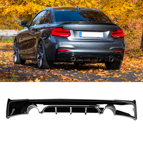 BM F22 235/240 GLOSS BLACK DOUBLE EXIT REAR DIFFUSER (non oem)
