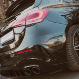 MERC A-CLASS A35 W177 AMG STYLE REAR DIFFUSER GLOSS BLACK 2019+ (non oem)