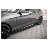 BM F20 M-PERFORMANCE GLOSS BLACK SIDE SKIRT EXTENSIONS (non oem)