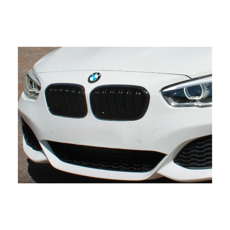 BM F20 LCI DOUBLE SLAT GLOSS BLACK KIDNEY GRILLS (non oem)