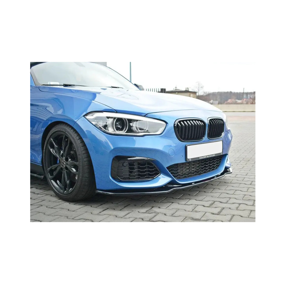 BM F20 LCI MAXTON STYLE GLOSS BLACK 3 PIECE FRONT LIP SPOILER (non oem)