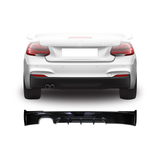 BM F22 SINGLE EXIT GLOSS BLACK REAR DIFFUSER (non oem)