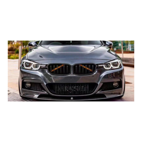 BM F30 M-PERFORMANCE 2 PIECE GLOSS BLACK FRONT LIP SPOILER (non oem)