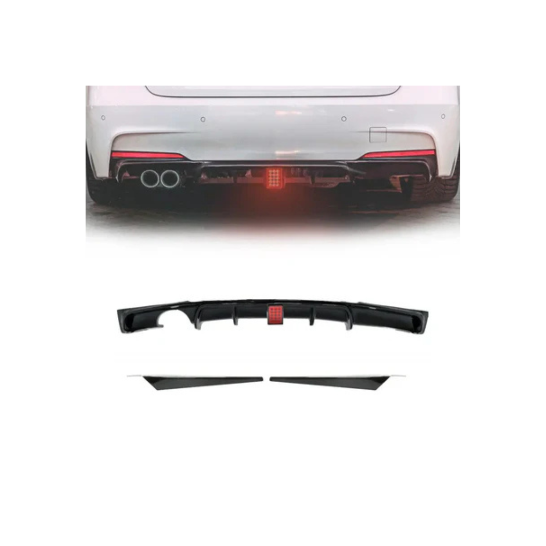 BM F30 F1 INSPIRED GLOSS BLACK REAR DIFFUSER-320i (non oem)