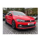 POLO 8 3PC GLOSS BLACK FRONT LIP SPOILER (non oem)