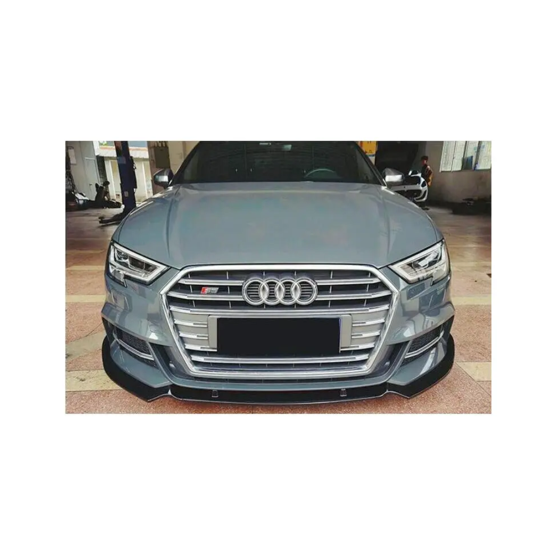 AUDI A3/S3 3 PIECE GLOSS BLACK FRONT LIP SPOILER (non oem)